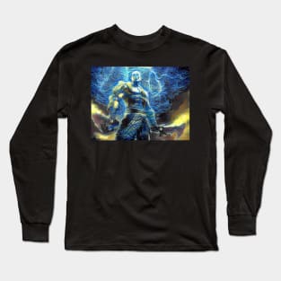 God of War Kratos Starry Night Long Sleeve T-Shirt